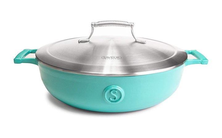Best Dutch Oven Prime Deals Saveur kiest voor geëmailleerde gietijzeren braadpan