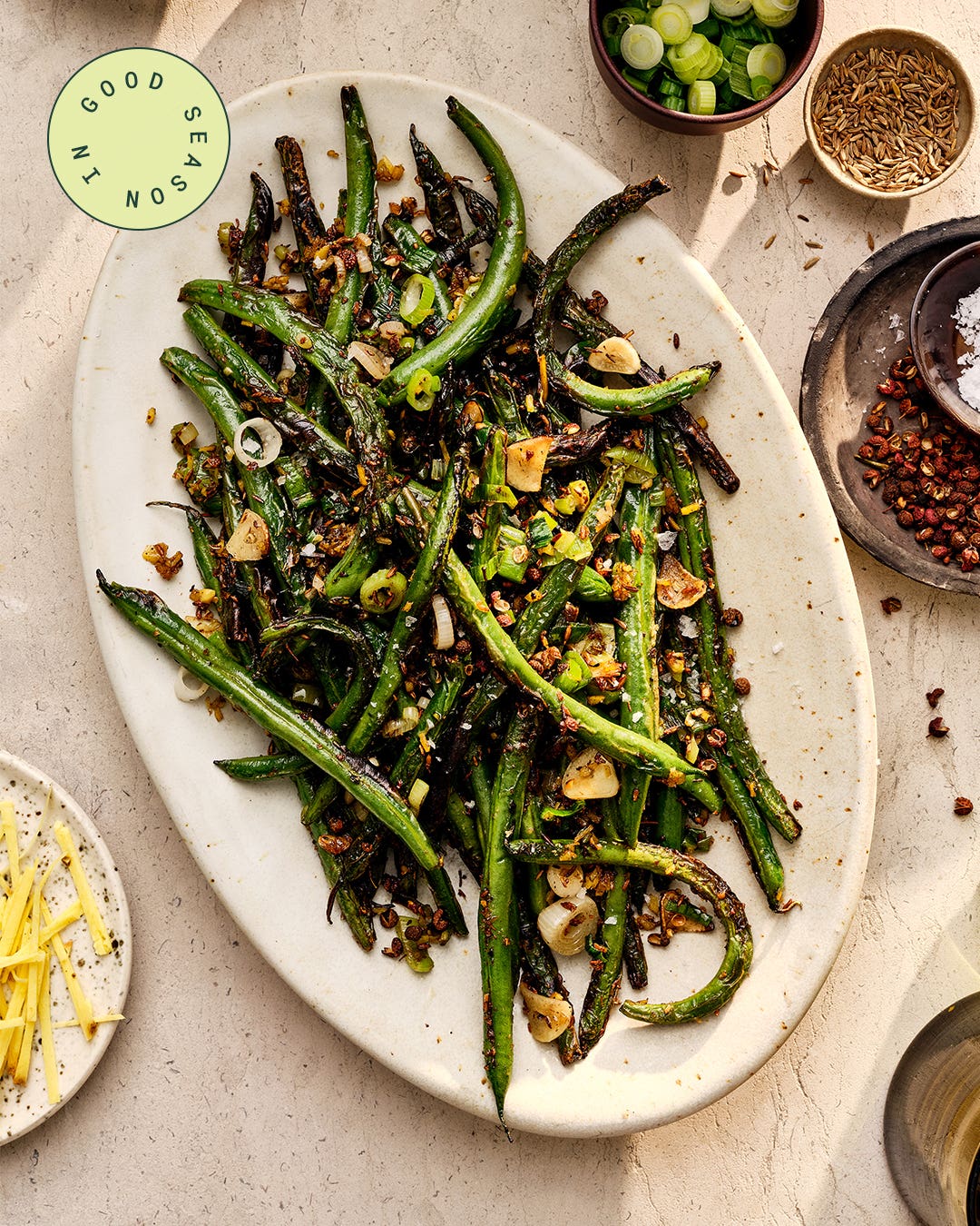 Tingly Blistered Green Beans Tingly Blistered Green Beans