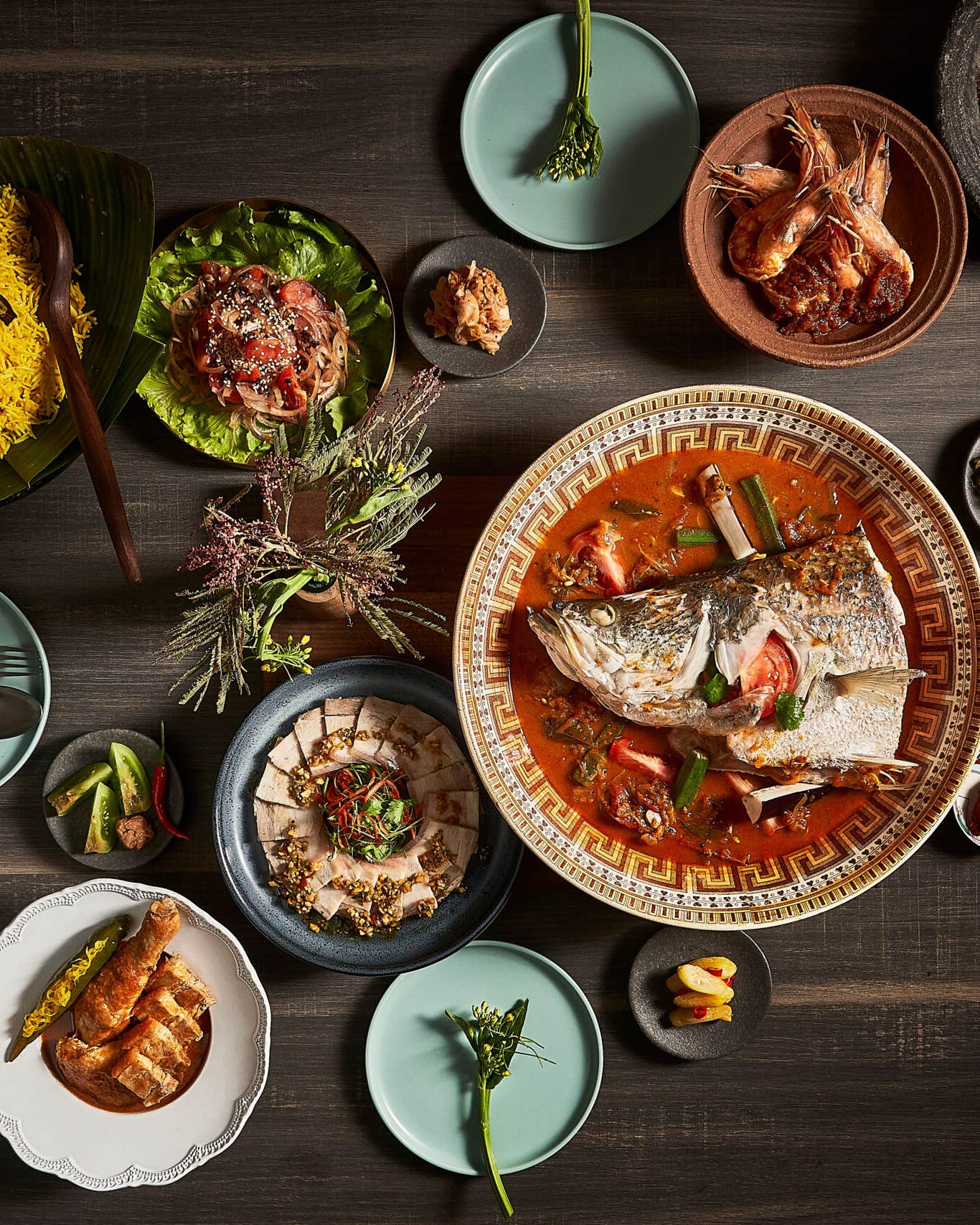 The Revival of Singapore’s Indigenous Cuisine Singaporean Food Spread