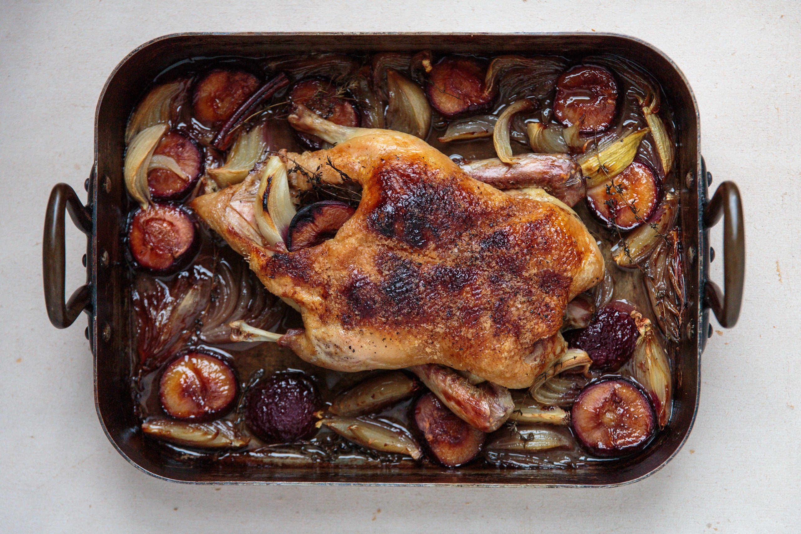 Roast Duck with Plums
