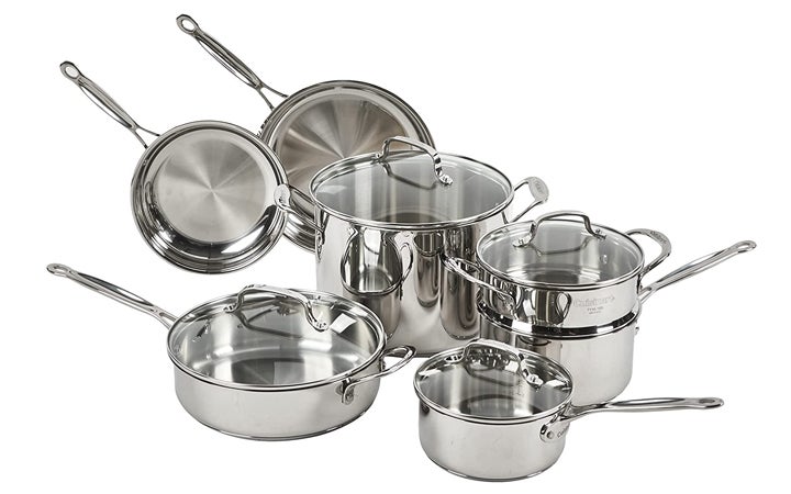 The Best Cookware for Glass Top Stoves Cuisinart Stainless Steel 11-Piece Set