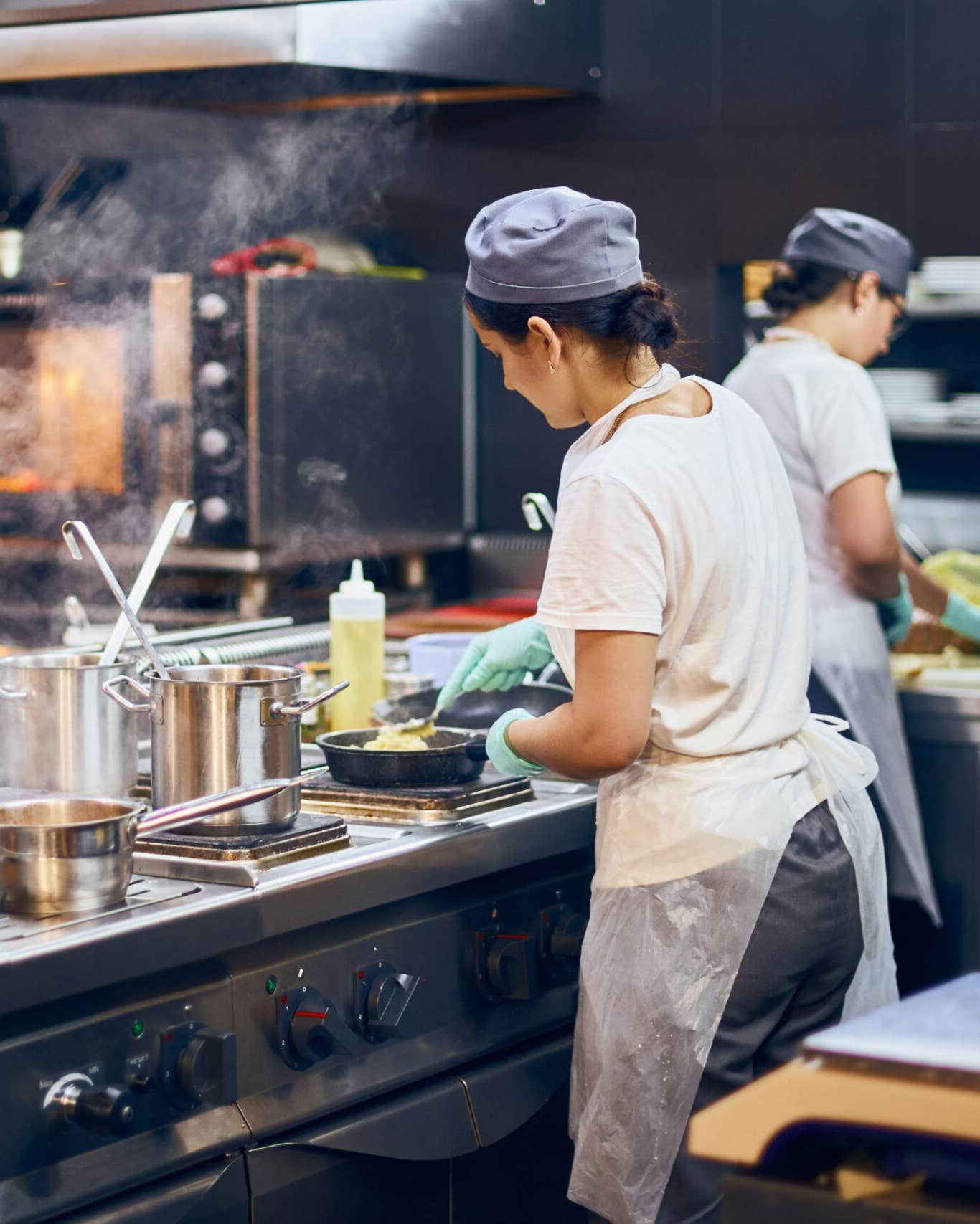 The Culinary Industry Needs to Talk About Breastfeeding Pumpspotting Breastfeeding Chef in Kitchen
