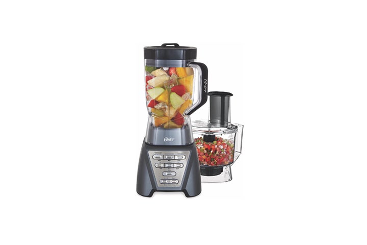  Oster Blender and Food Processor Combo with 3 Settings for  Smoothies, Shakes, and Food Chopping - 3 Speed Texture Select Settings Pro  Blender with Tritan Jar Attachment - Metallic Gray: Home & Kitchen