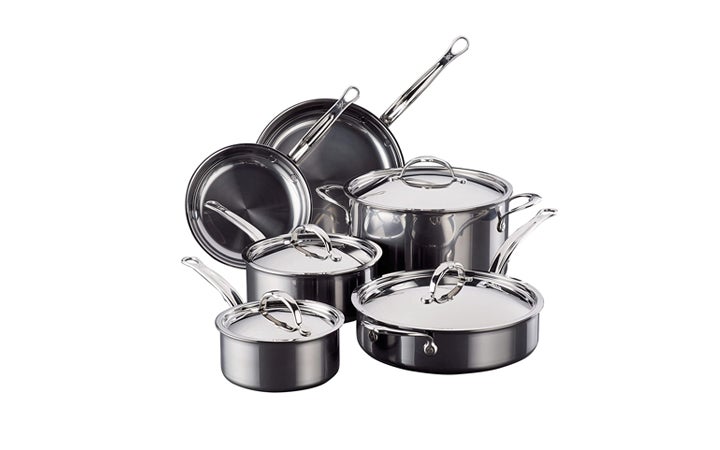 Best Cookware for Gas Stoves Hestan Nanobond 10-Piece Titanium Ultimate Cookware Set