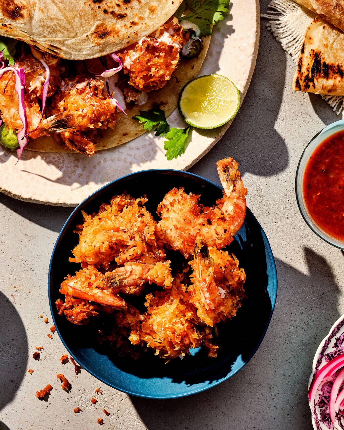 Coconut Fried Shrimp Tacos