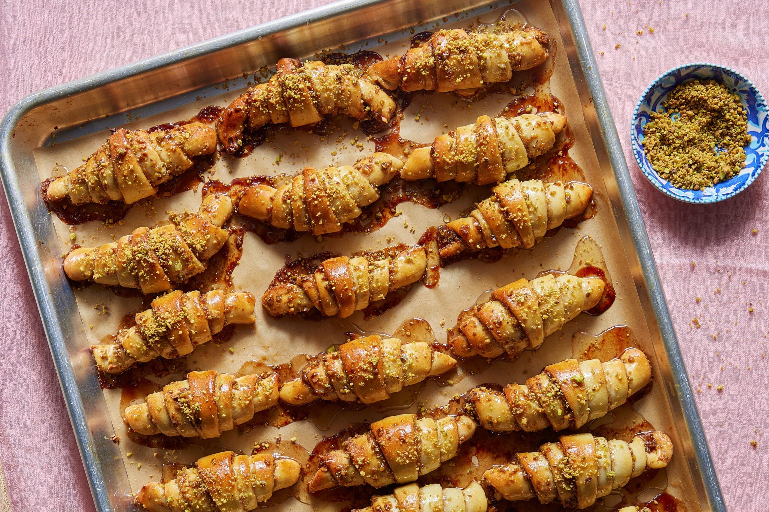 Rugelach recipe with pistachios and dates