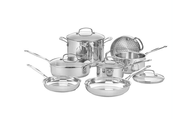 Best Cookware Sets Cuisinart Chef's Classic 11-Piece Stainless Steel Cookware Set