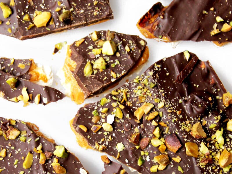 Dark Chocolate Matzo Brittle