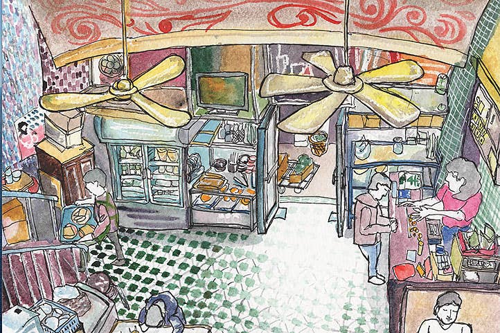 hong kong cha chaan teng illustration