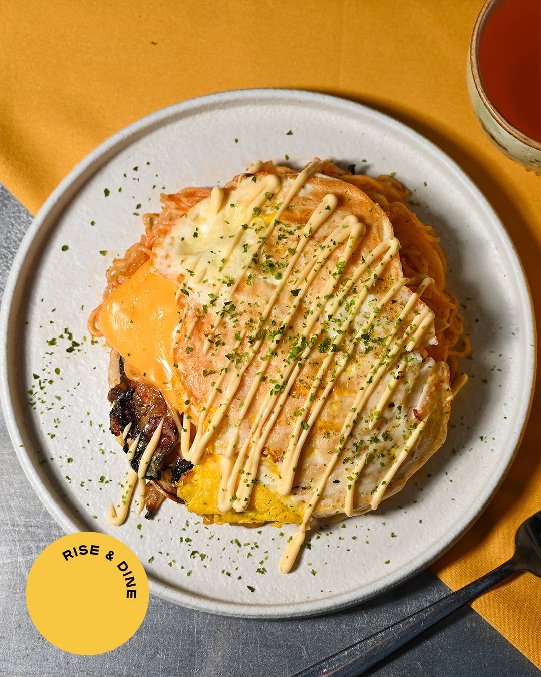 Bacon, Egg, and Cheese Okonomiyaki Recipe