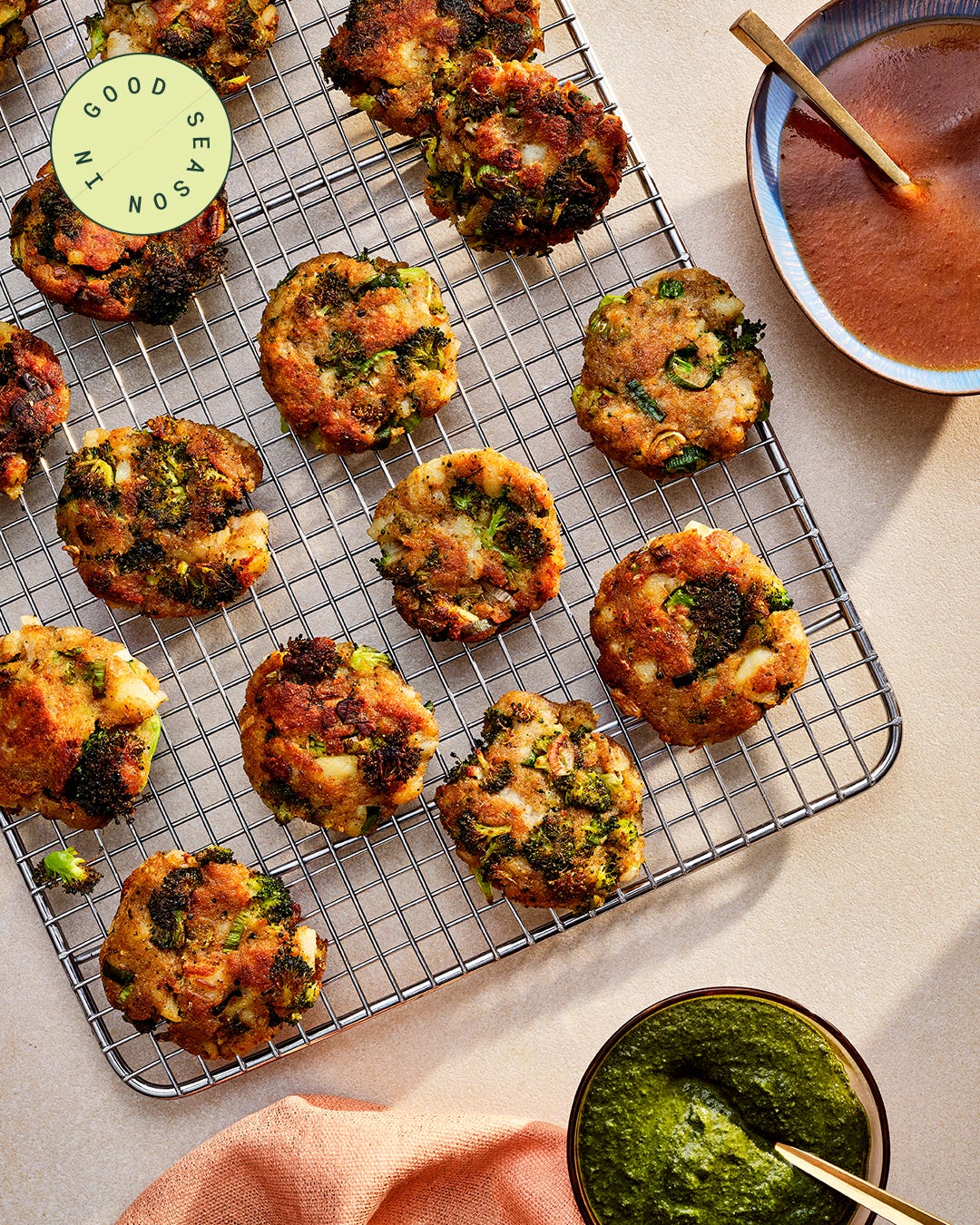 Aloo Tikki With Broccoli Broccoli and Potato Tikis