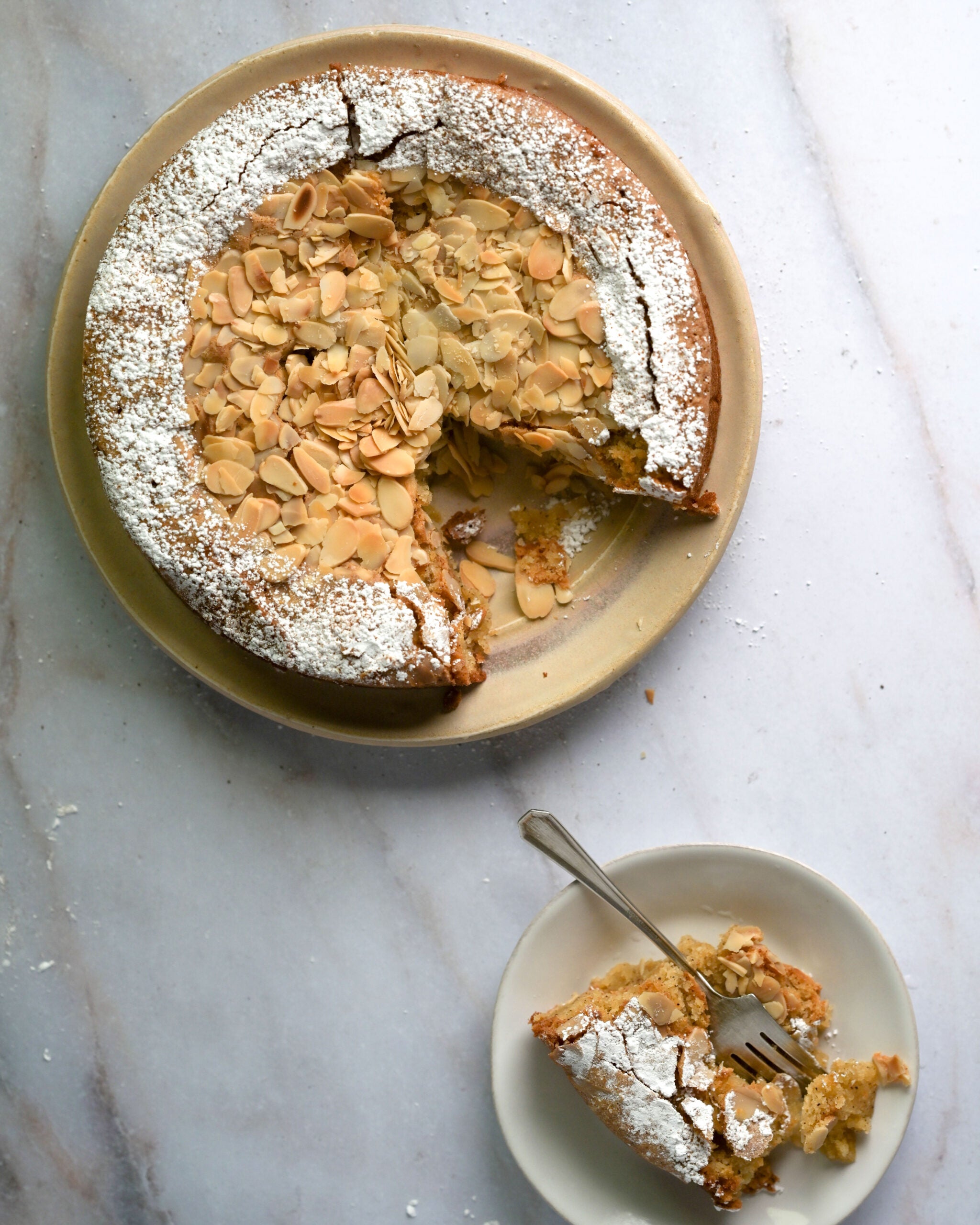 cinnamon-orange blossom almond cake-image