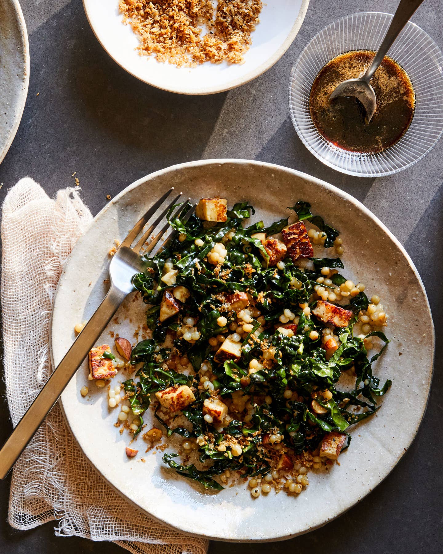 Pearled Couscous Salad with Kale, Halloumi, and Za’atar Pearled Couscous Salad with Kale, Halloumi, and Za’atar