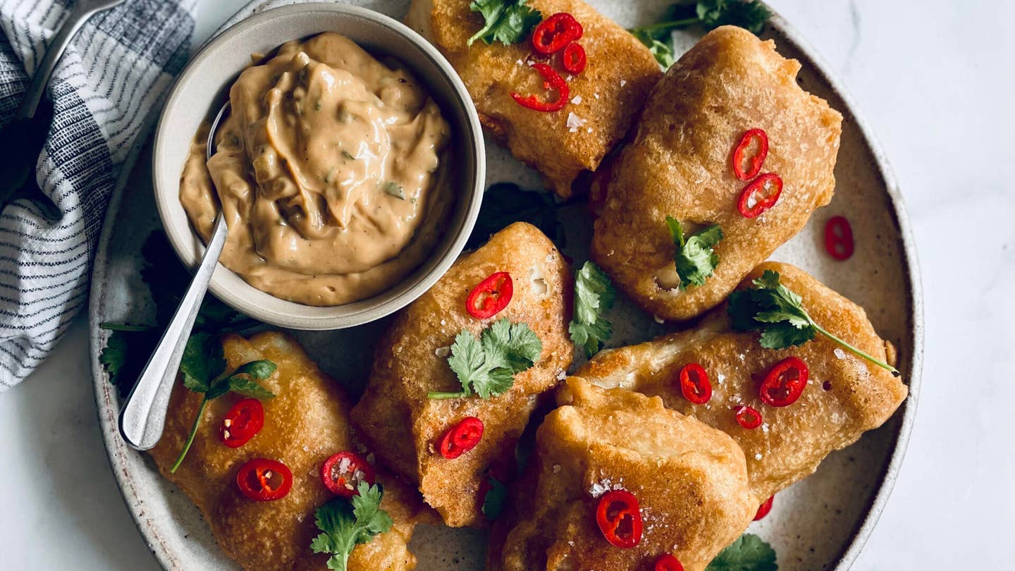Crispy Battered Cod with Creamy Hoisin Tartar Sauce Crispy Battered Cod with Creamy Hoisin Tartar Sauce