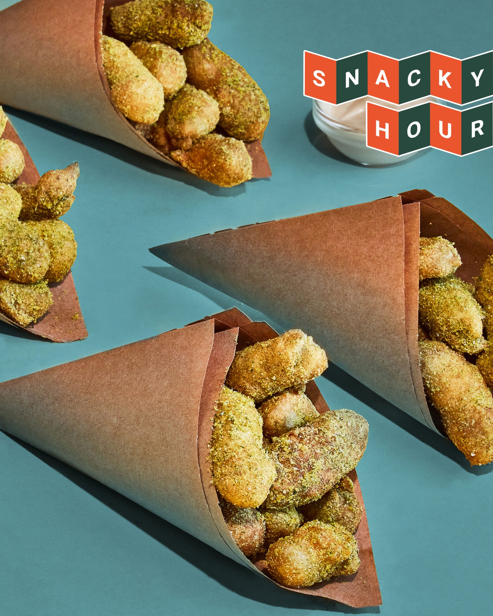 Fried Cornichons with Hot Mustard Saveur