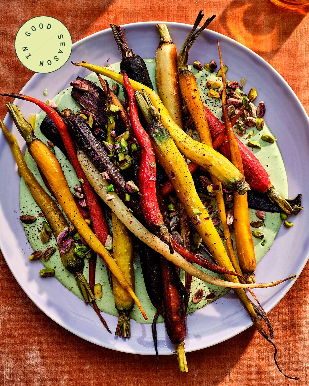 labneh, roast carrots & pistachio