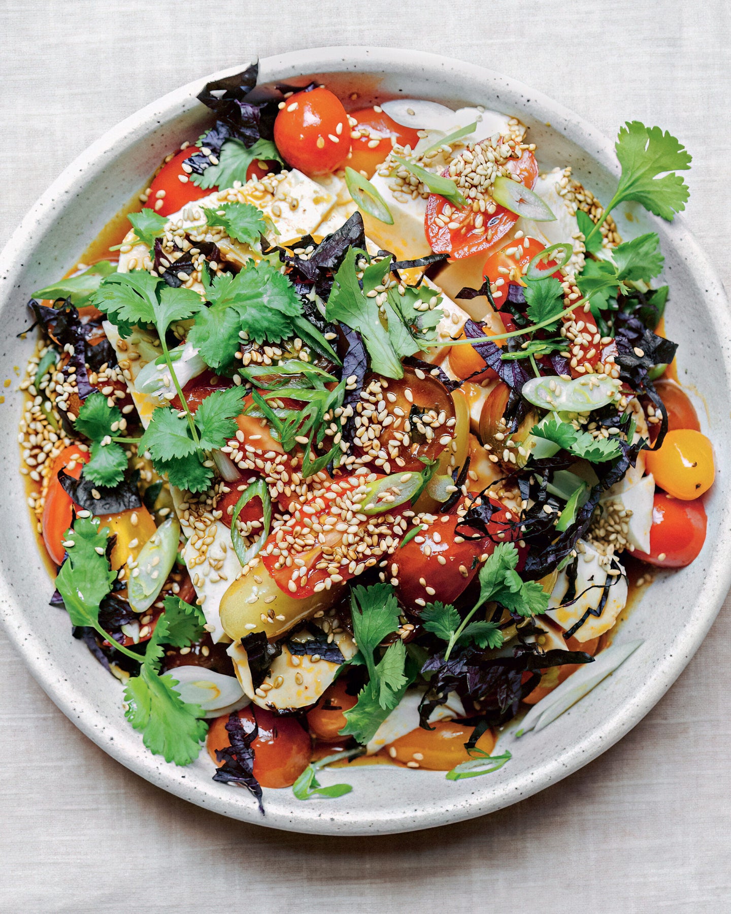 Soy Pickled Tomatoes with Silken Tofu