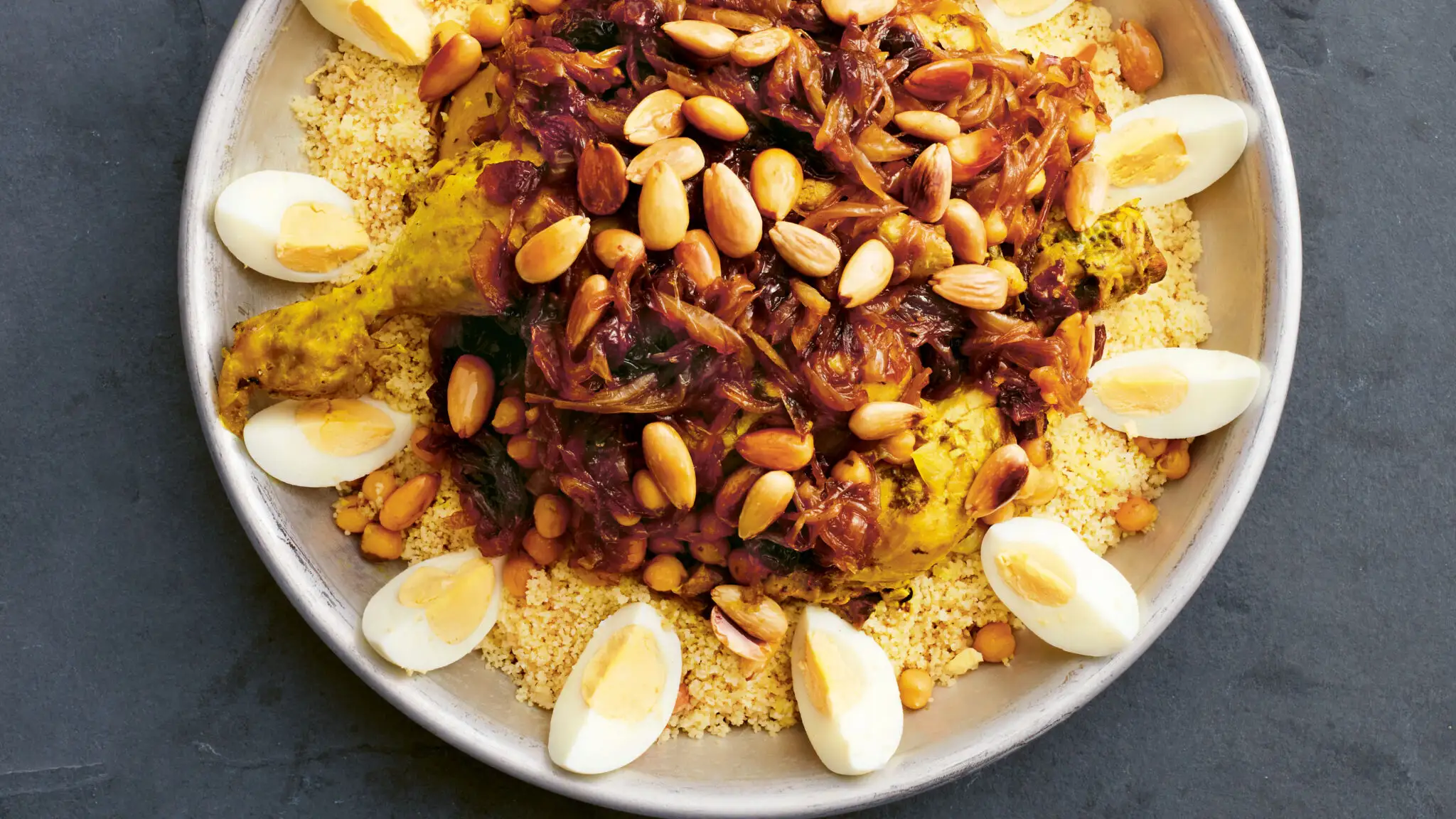Chicken Couscous with Raisin Tfaya-image