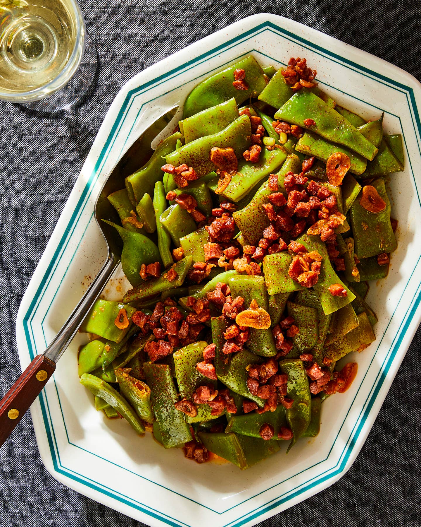 Smoky Spanish Green Beans with Garlic and Jamón Smoky Spanish Green Beans