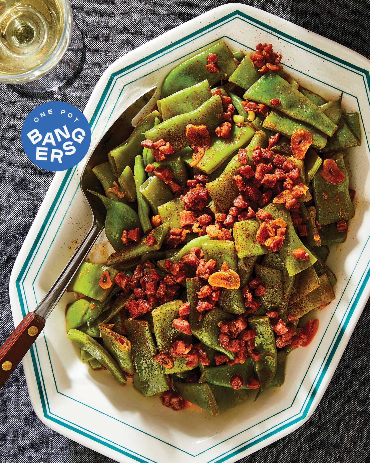 spanish green beans one pot bangers