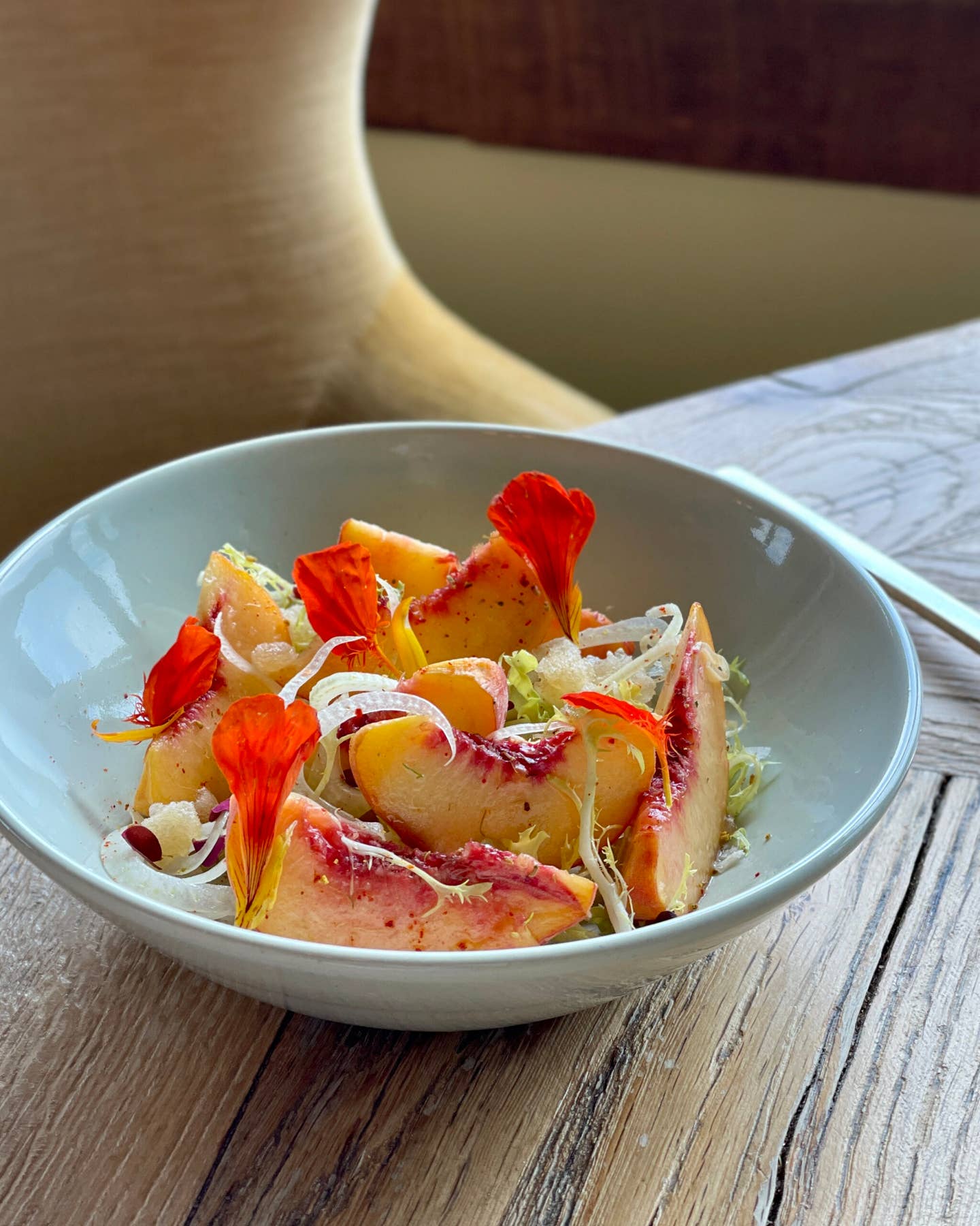 Peach and Fennel Salad with Sweet Tea Granita