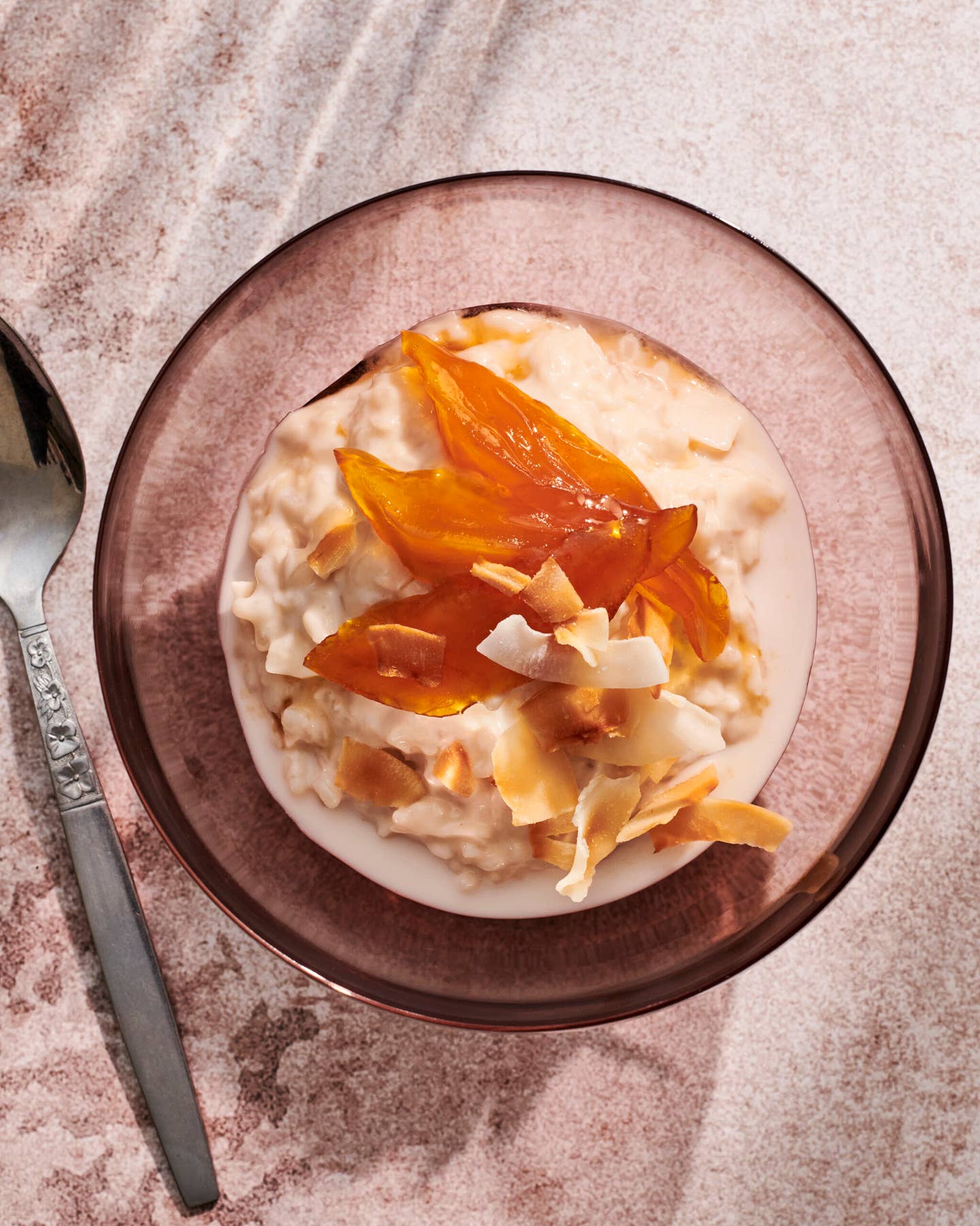 Sombi (Senegalese Coconut Rice Pudding) Roasted Mango Sombi