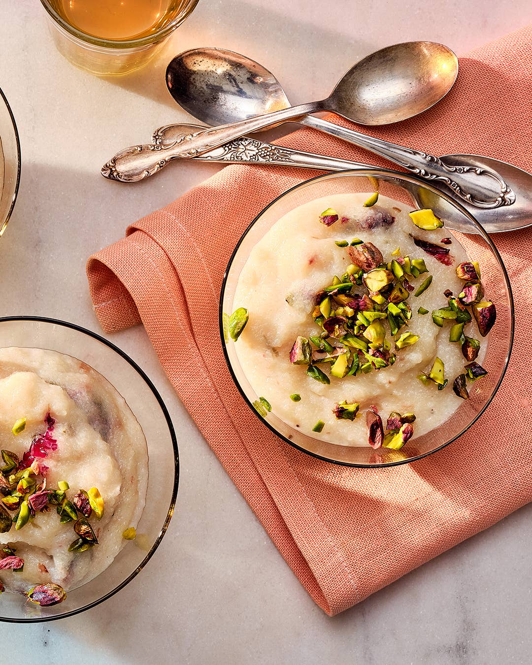 Around the World in 10 Rice Puddings Rose Petal Rice Pudding