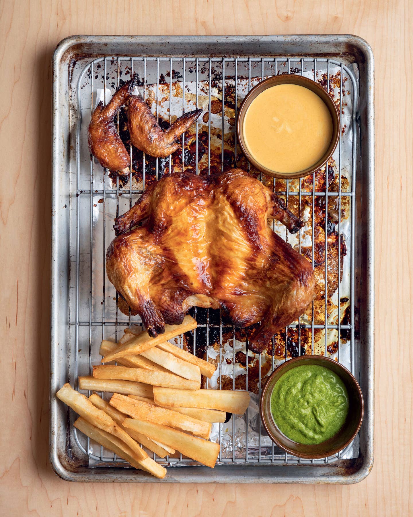 Peruvian Roast Chicken with Spicy Green Aïoli