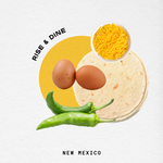 Rise & Dine Logo. Breakfast Burrito