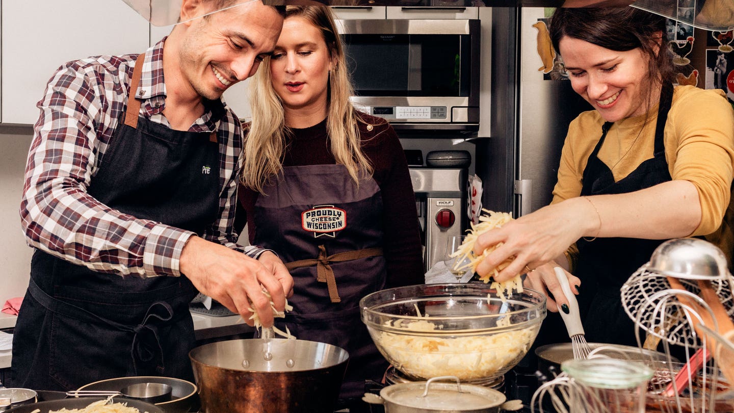 Lessons From a Fondue Fête With Two Wisconsin Cheesemakers Two Wisconsin cheesemakers and our editor-in-chief Kat Craddock making fondue together in Kat's kitchen.