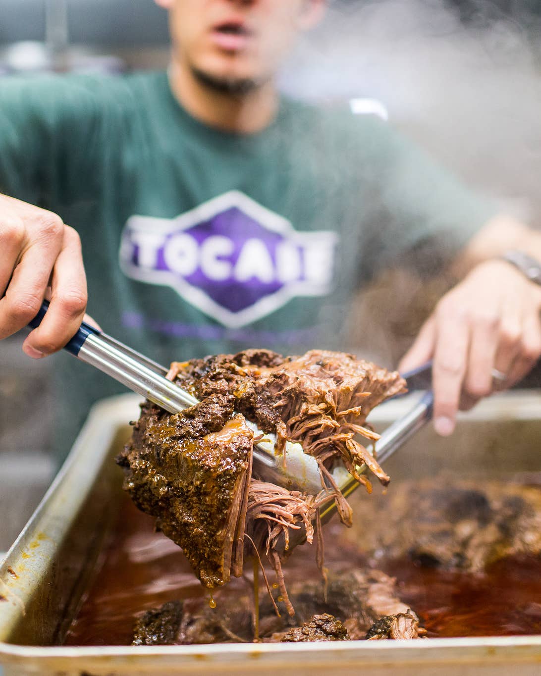 Why Osage Chef Ben Jacobs Launched a Direct-to-Tribe Meal Delivery Service TOCABE Ben Shredding Bison
