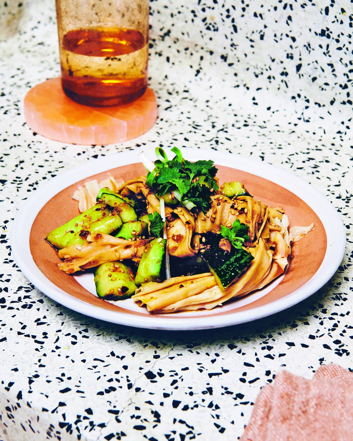 Smashed Cucumber Salad with Yuba Cucumber and Yuba Salad