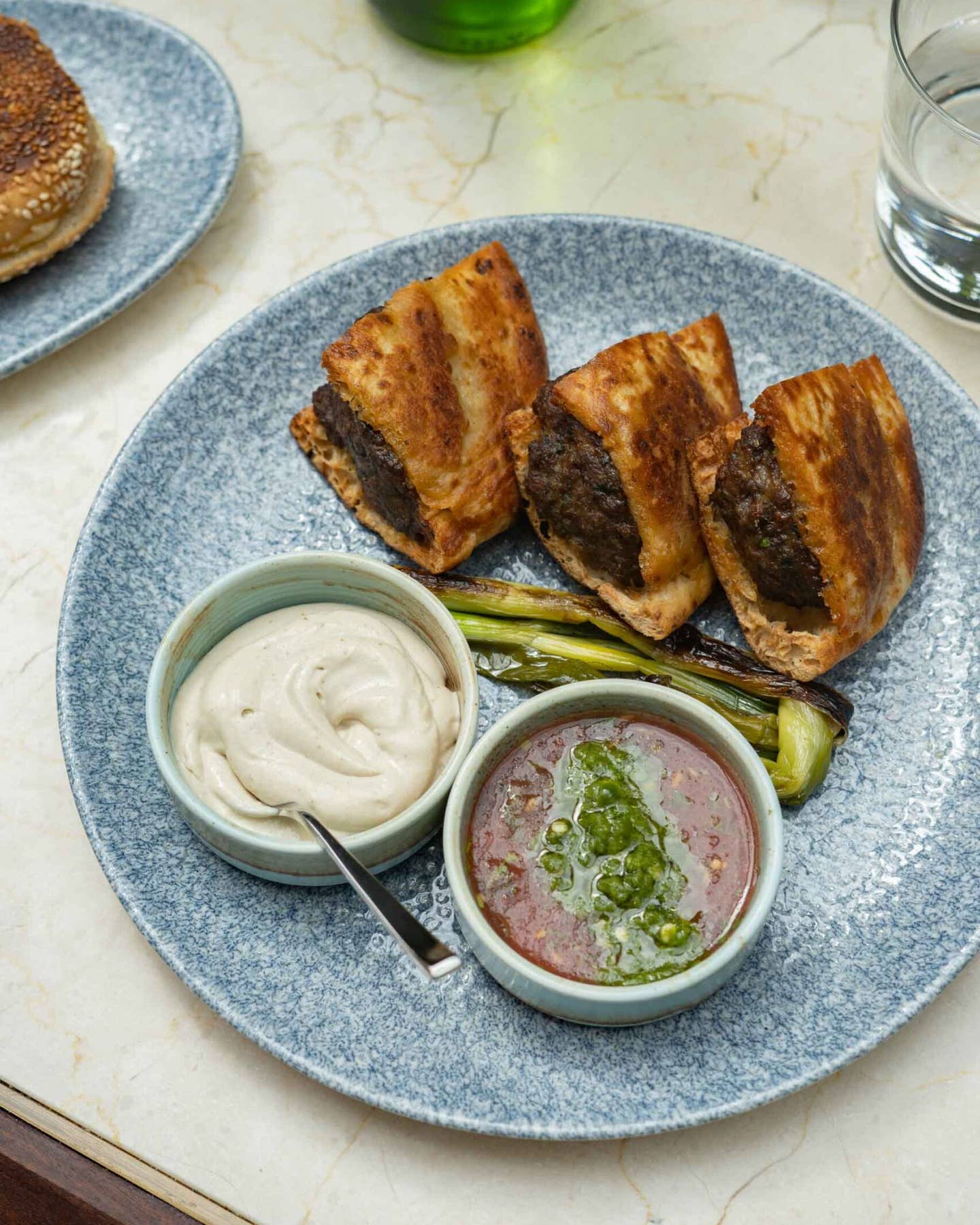 Meet Arayes, the Crispy Meat-Stuffed Pitas Having a Moment Right Now Arayes at K'far by Colby Kingston