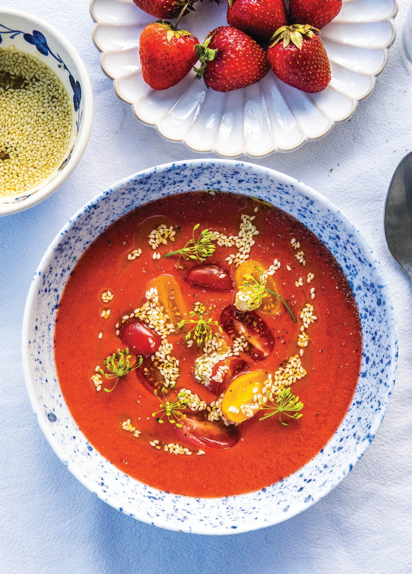 Chilled Tomato-Strawberry Soup