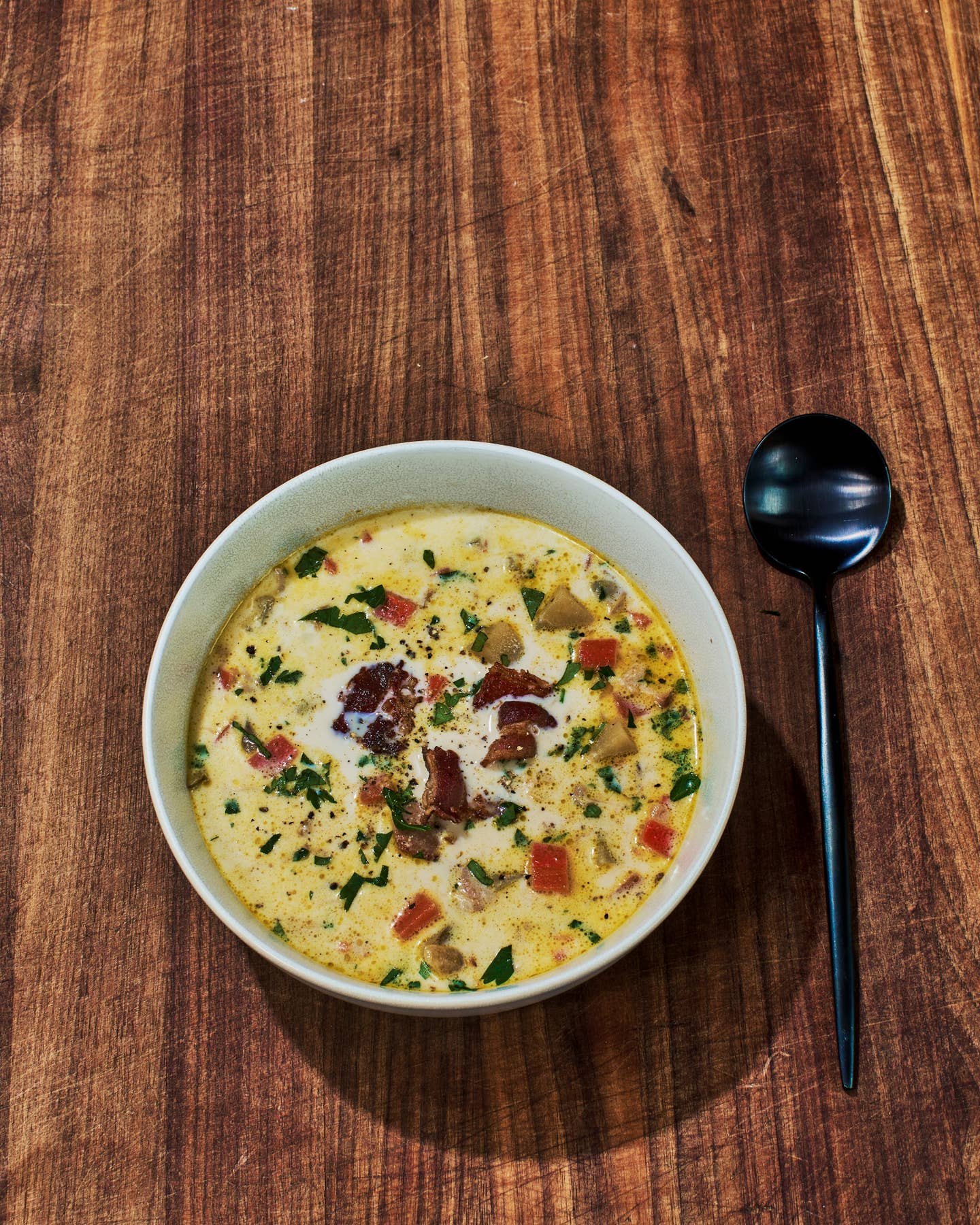 White miso clam chowder