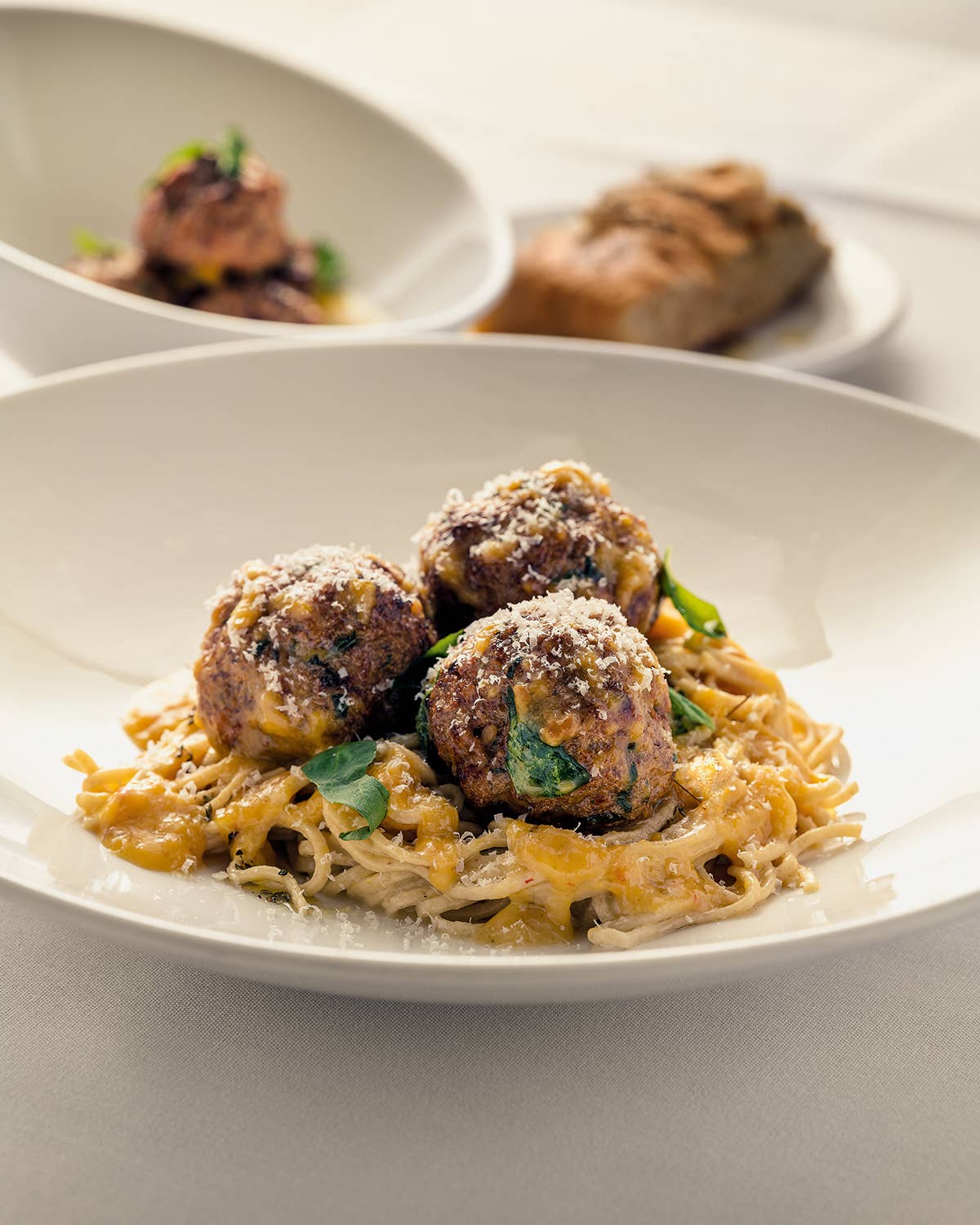 Rose Veal Meatballs with Yellow Tomato Butter
