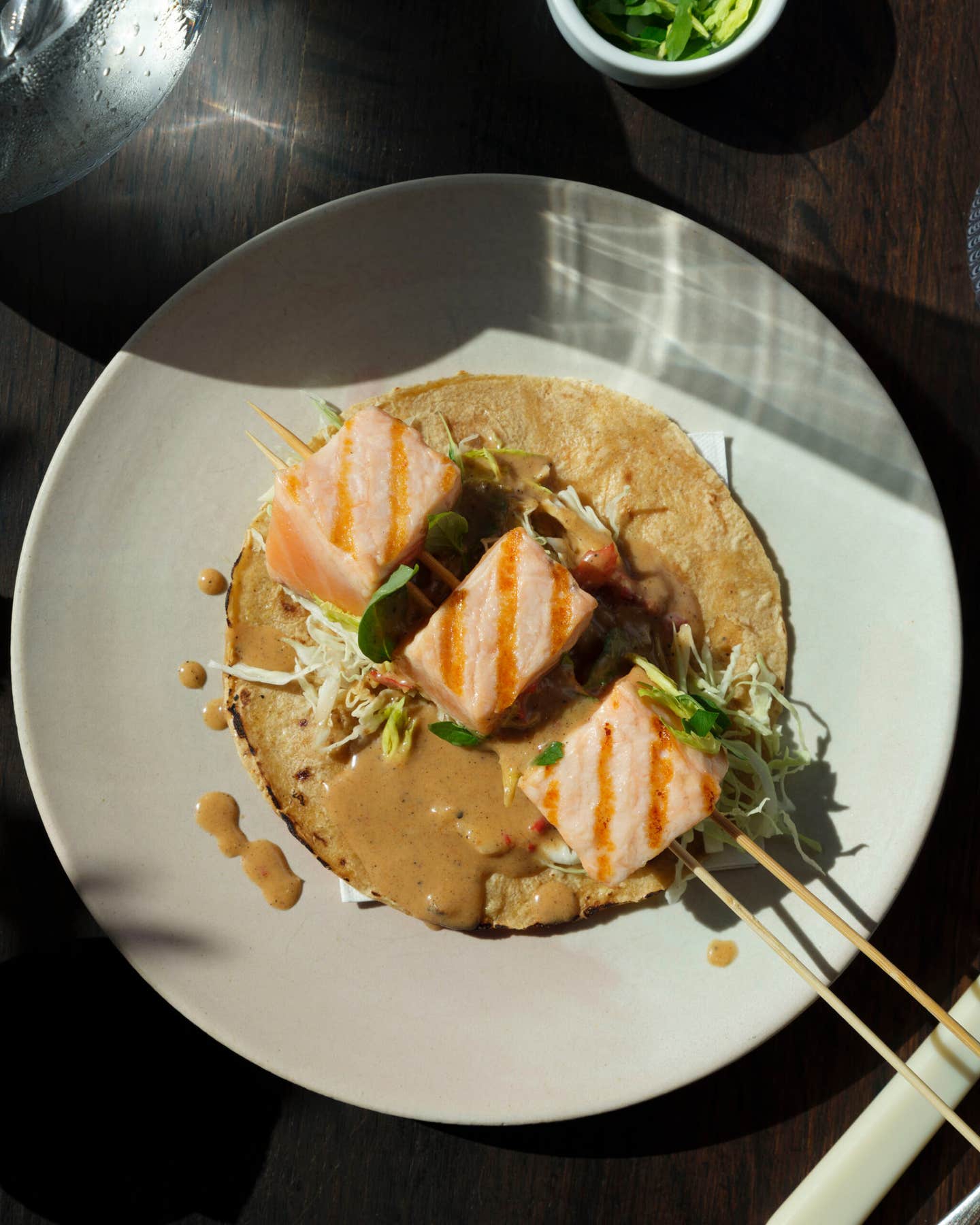 Salmon Skewers With Spicy Pineapple Sauce Salmon Skewers with Spicy Pineapple Sauce