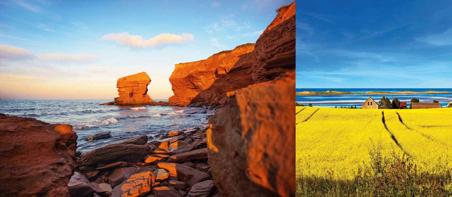 Kairėje: Orby Head, Princo Edvardo sala; Dešinėje: Springbrook, Princo Edvardo sala