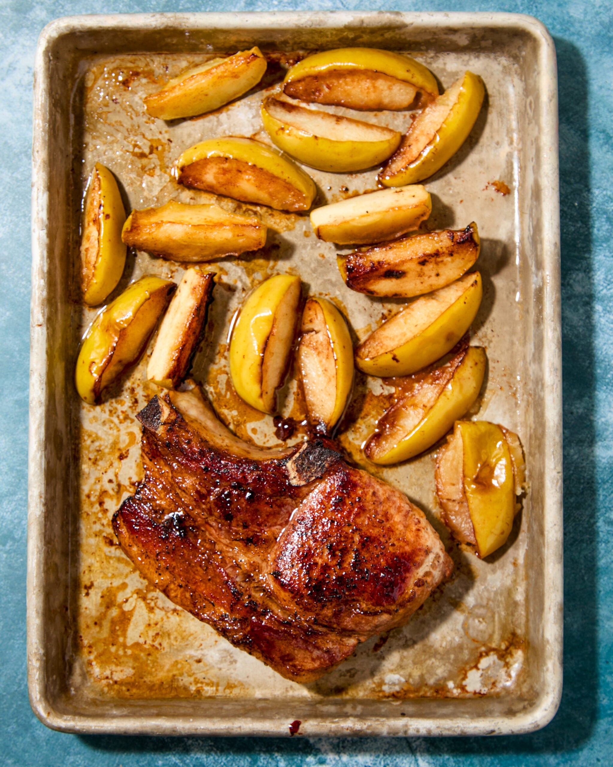 PanRoasted Pork Chop with Apples and Mustard Gravy Recipe Saveur