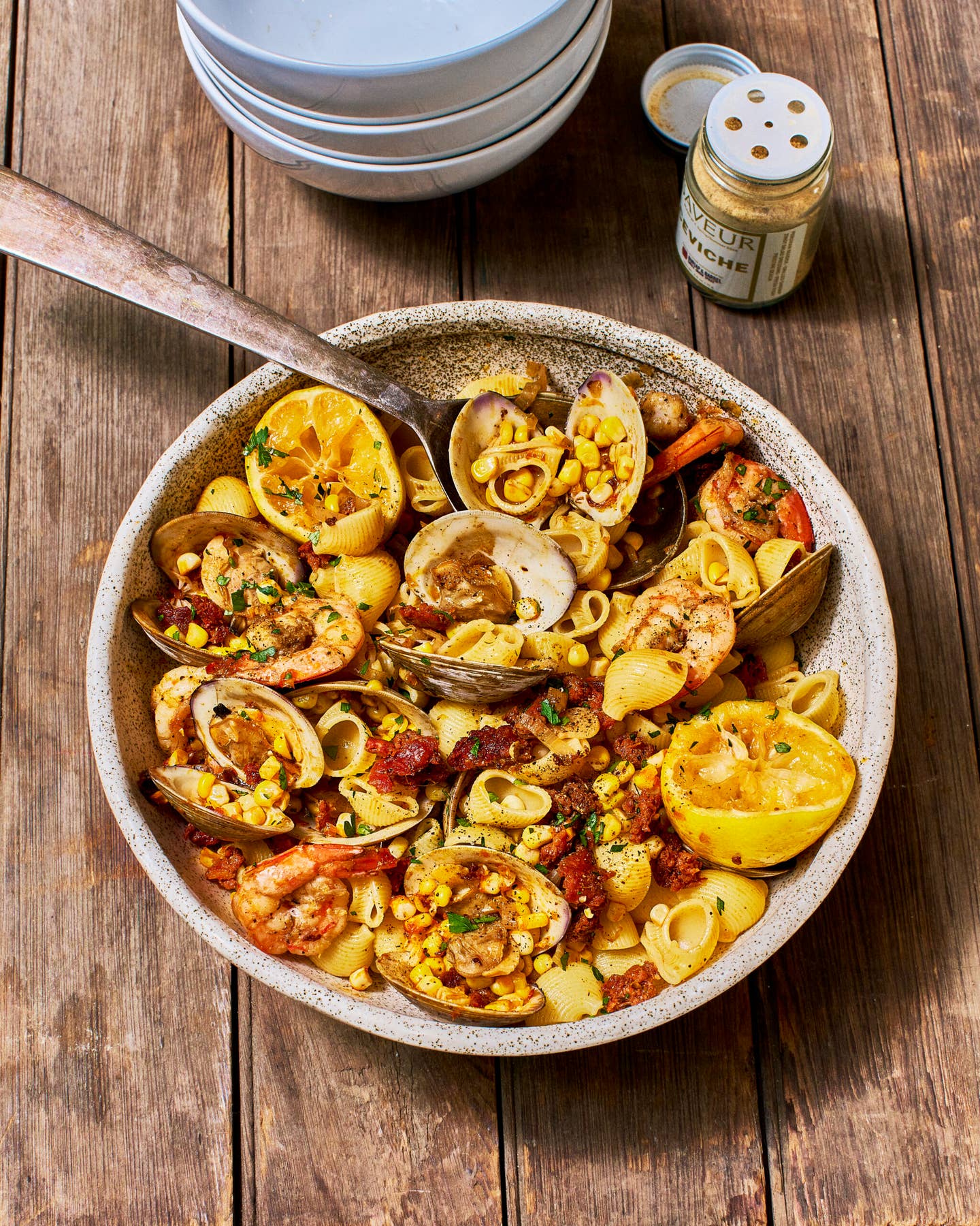 Seafood Pasta with Chorizo and Corn Seafood Pasta with Chorizo and Corn