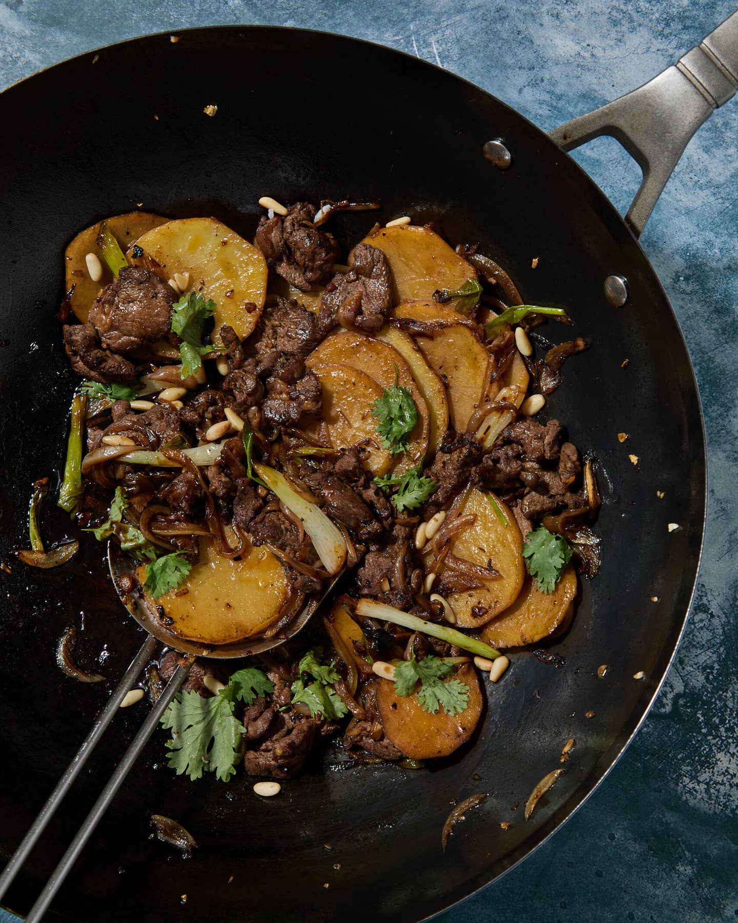 Tingly Lamb Stir-Fry with Potatoes and Pine Nuts Tingly Lamb Stir-Fry with Potatoes and Pine Nuts