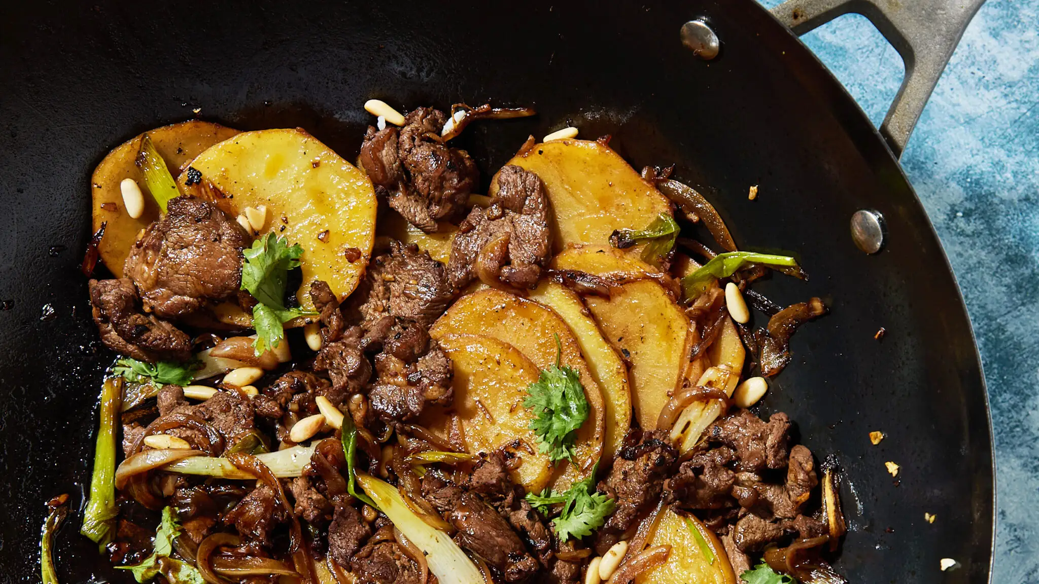 Tingly Lamb Stir-Fry with Potatoes and Pine Nuts-image