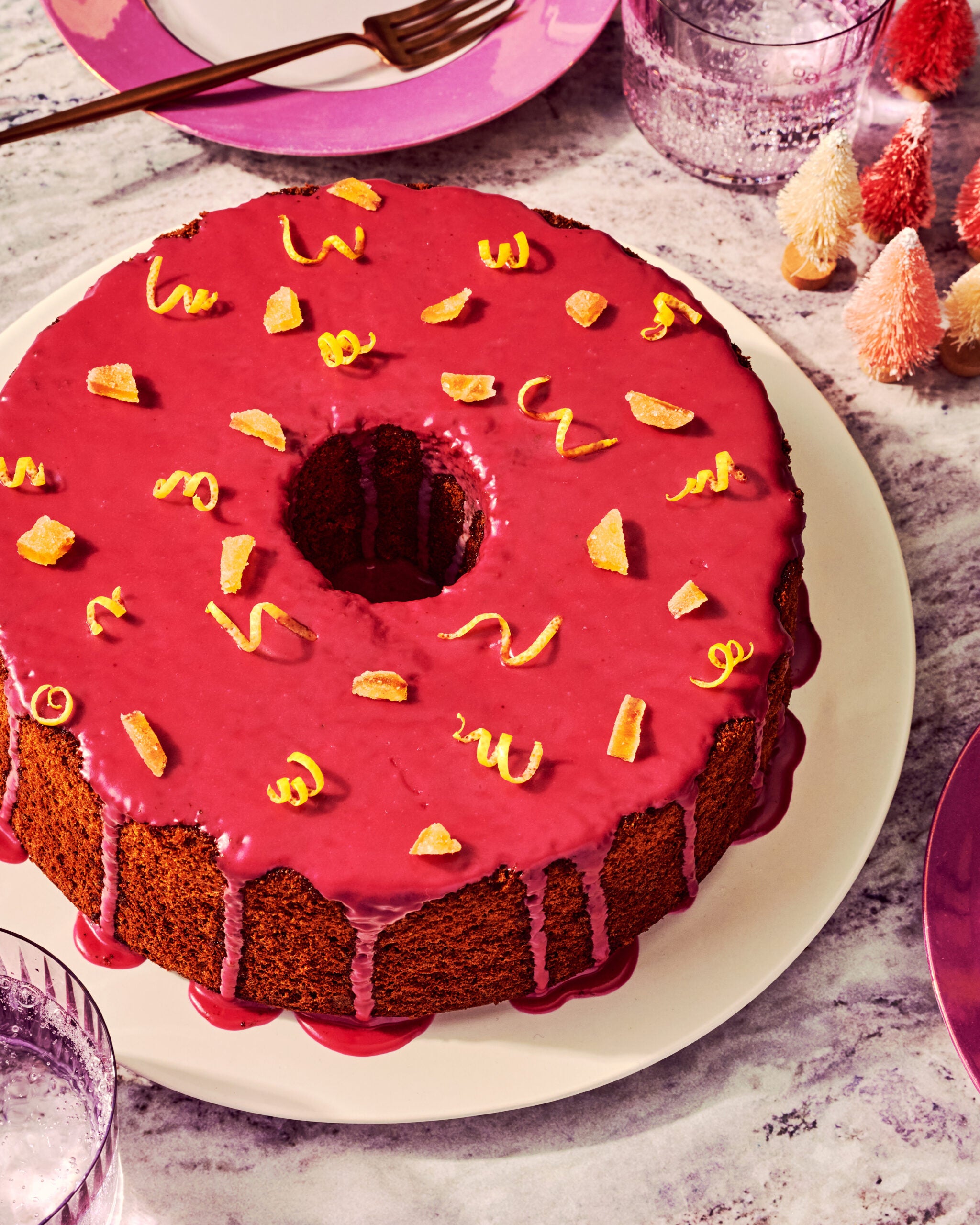 Pfeffernüsse Chiffon Cake with Red Wine Glaze | Saveur