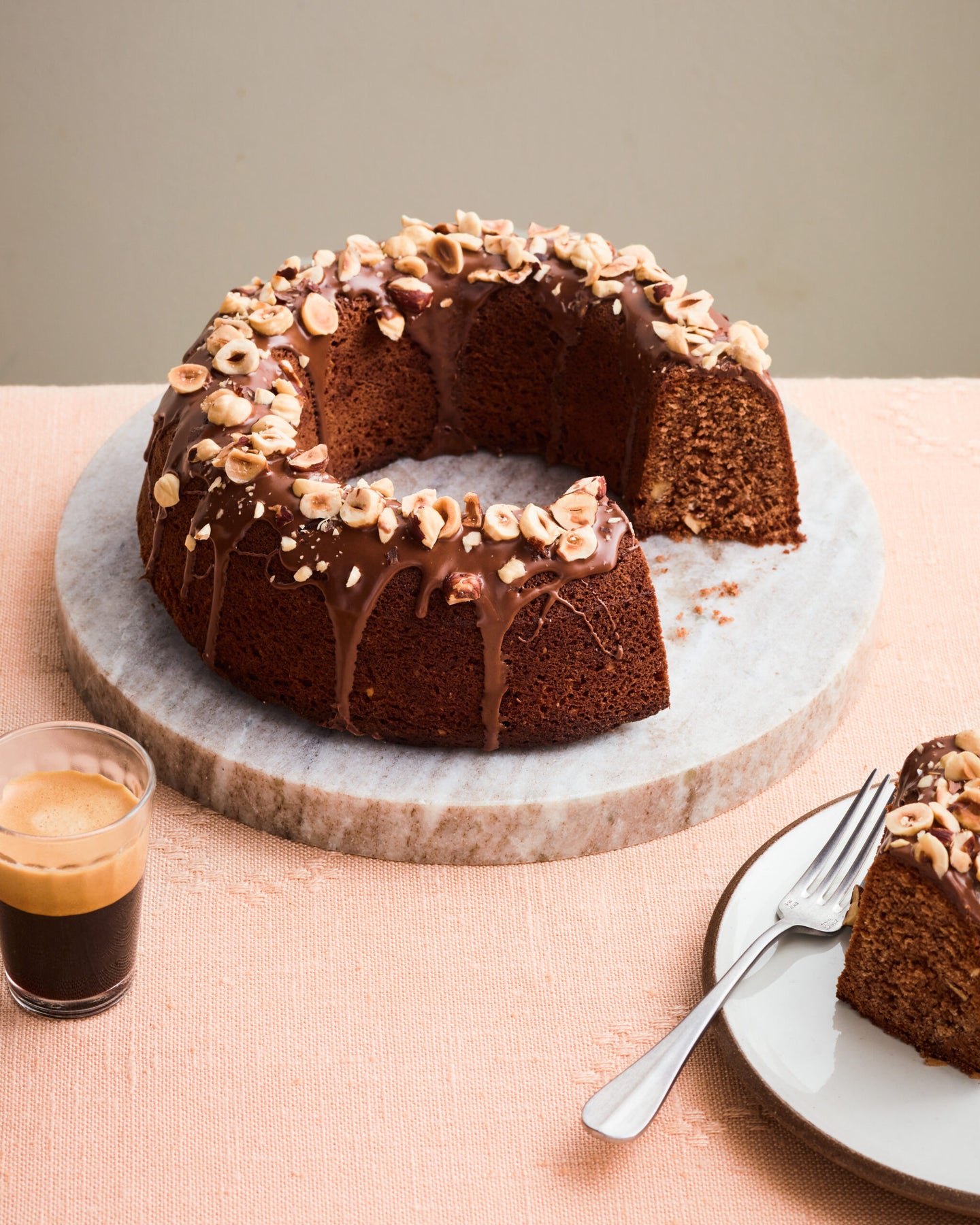 Gianduja and Hazelnut Cake
