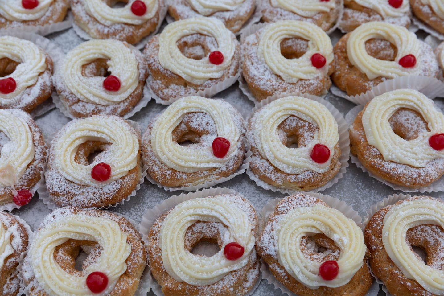 „Zeppole“ „LaSalle Bakery“ Providense, Rodo saloje