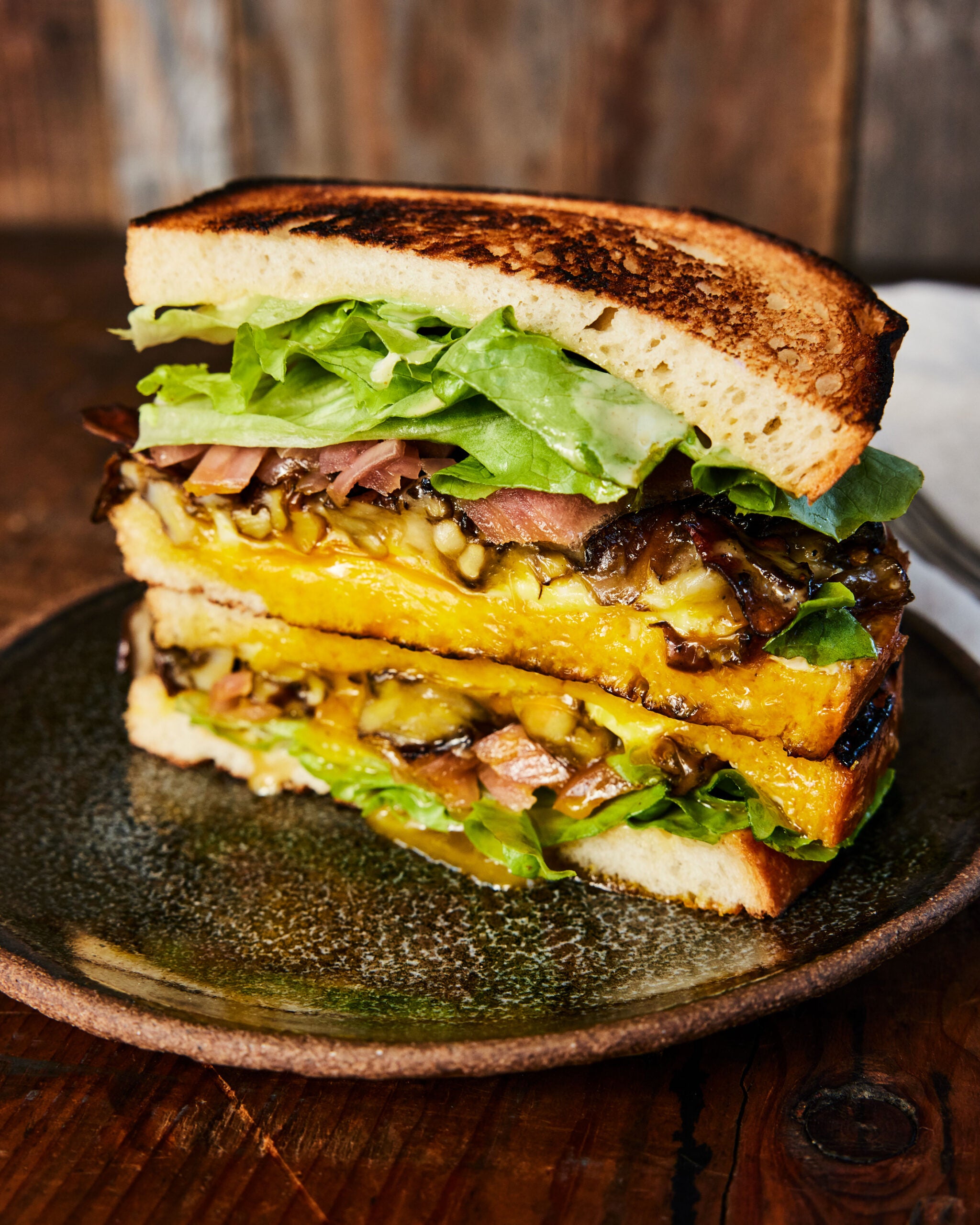 Hen of the Woods Mushroom and Egg Sandwich-image