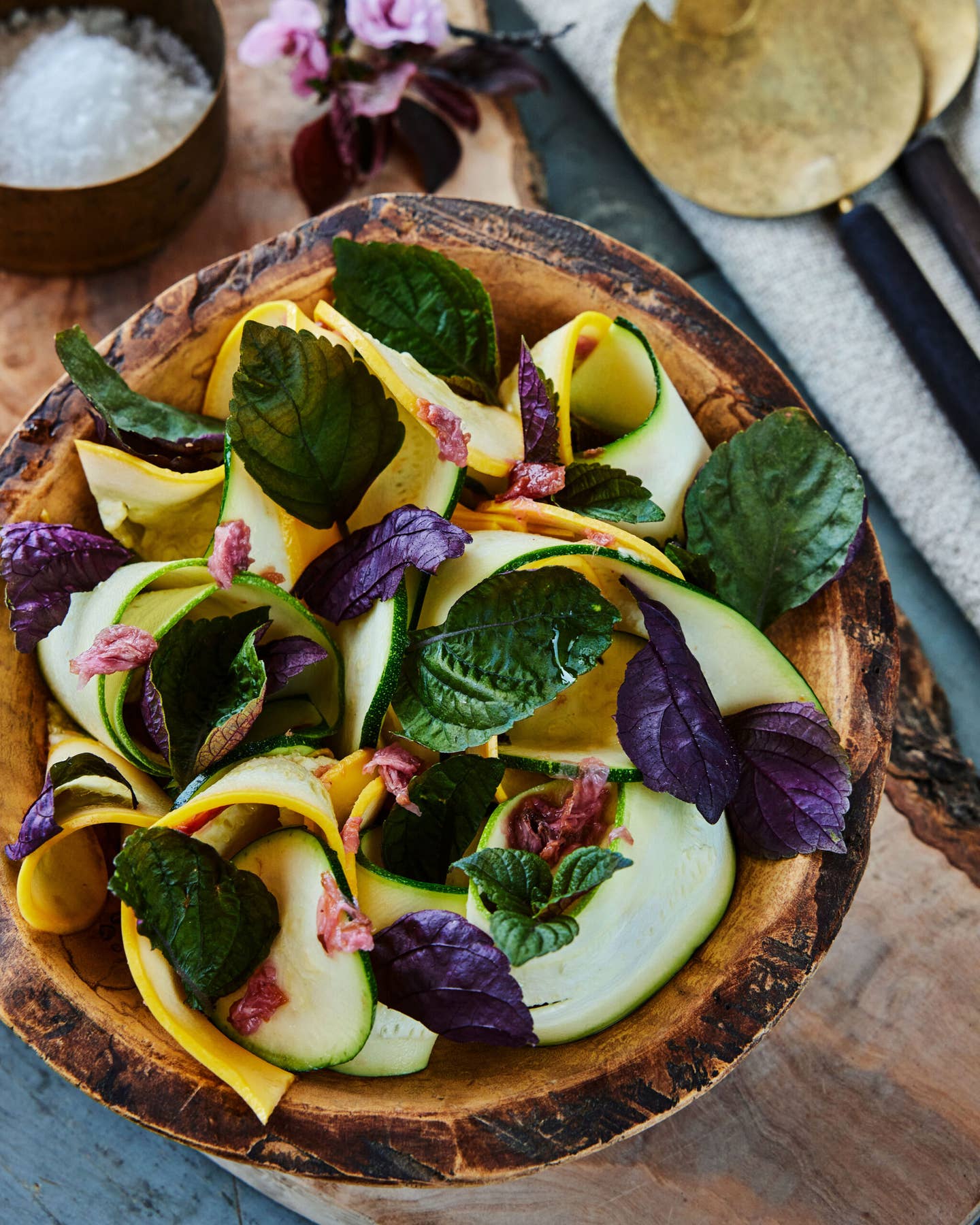 Summer Squash and Plum Salad With Cherry Blossom and Umeboshi Vinaigrette Summer Squash and Plum Salad With Cherry Blossom and Umeboshi Vinaigrette