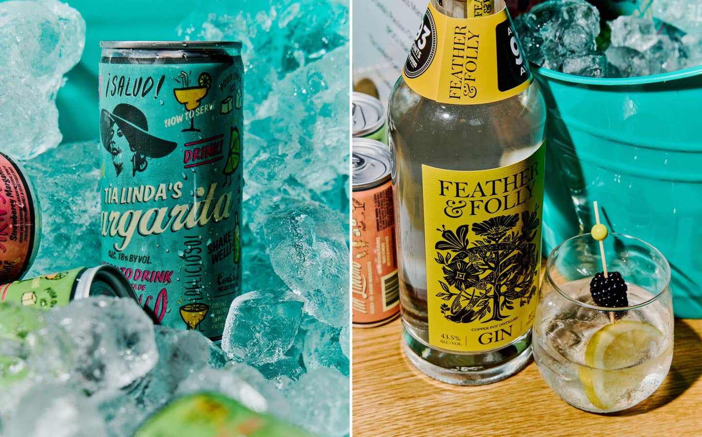 Beverage sponsors Feather &amp; Folly Gin and Tia Linda’s Margarita kept guests in festive spirit.