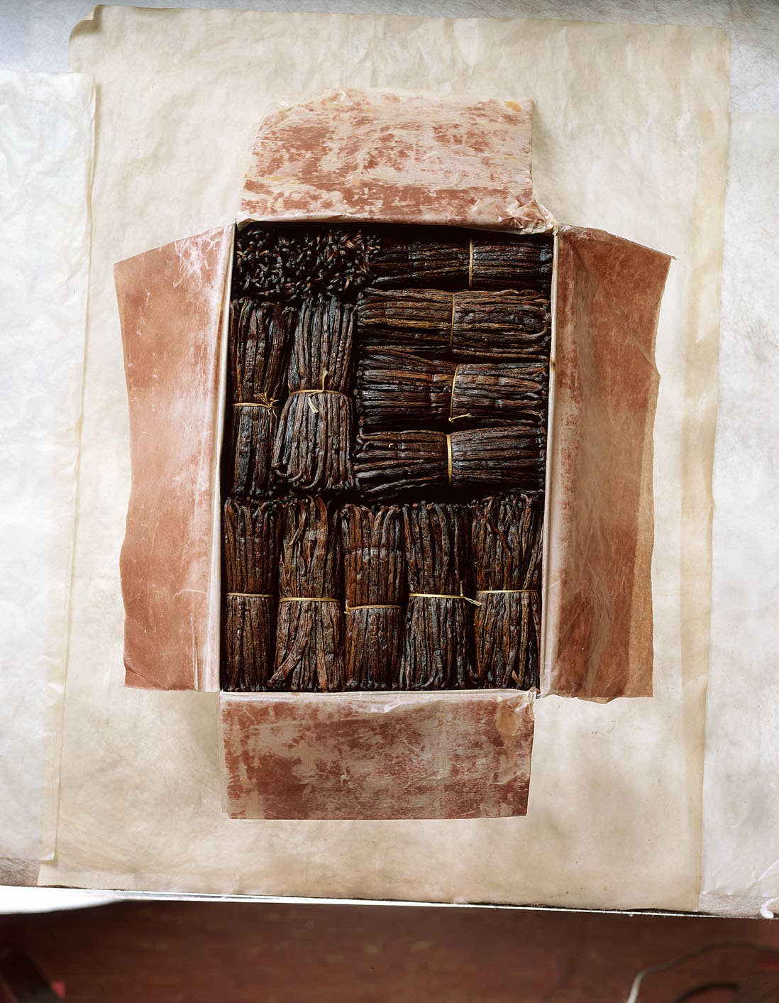 Dried vanilla bean pods ready to use (Courtesy Nielsen-Massey Vanillas)