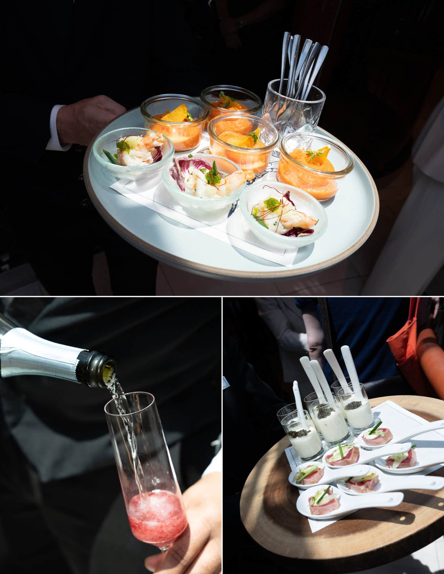 The Encore staff passed kir royales and small bites throughout the soiree.